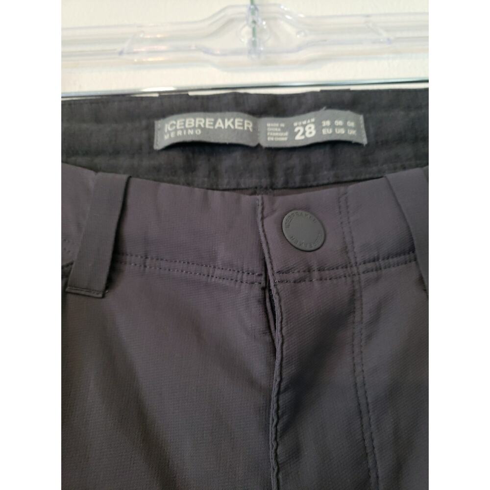 Icebreaker Women's Merino Wool Blend Persist Hiking Pants Monsoon Sz 28 US 6 (V5 - Picture 2 of 9